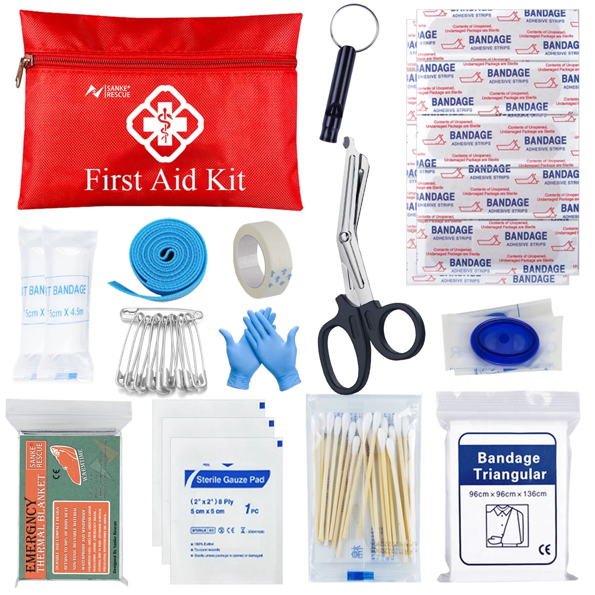Survival First Aid Kit with Molle Bag – Full Emergency Set
