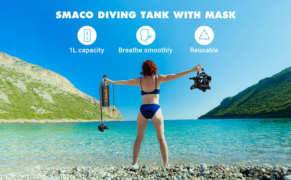SMACO S400Pro 1L Mini Scuba Tank