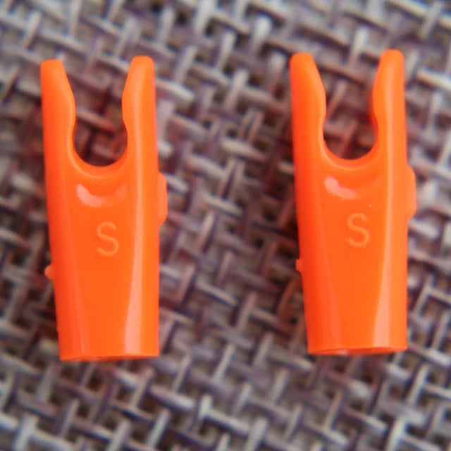 50pcs Arrow Pin Nocks – Size L & S for ID6.2mm/ID4.2mm Shafts