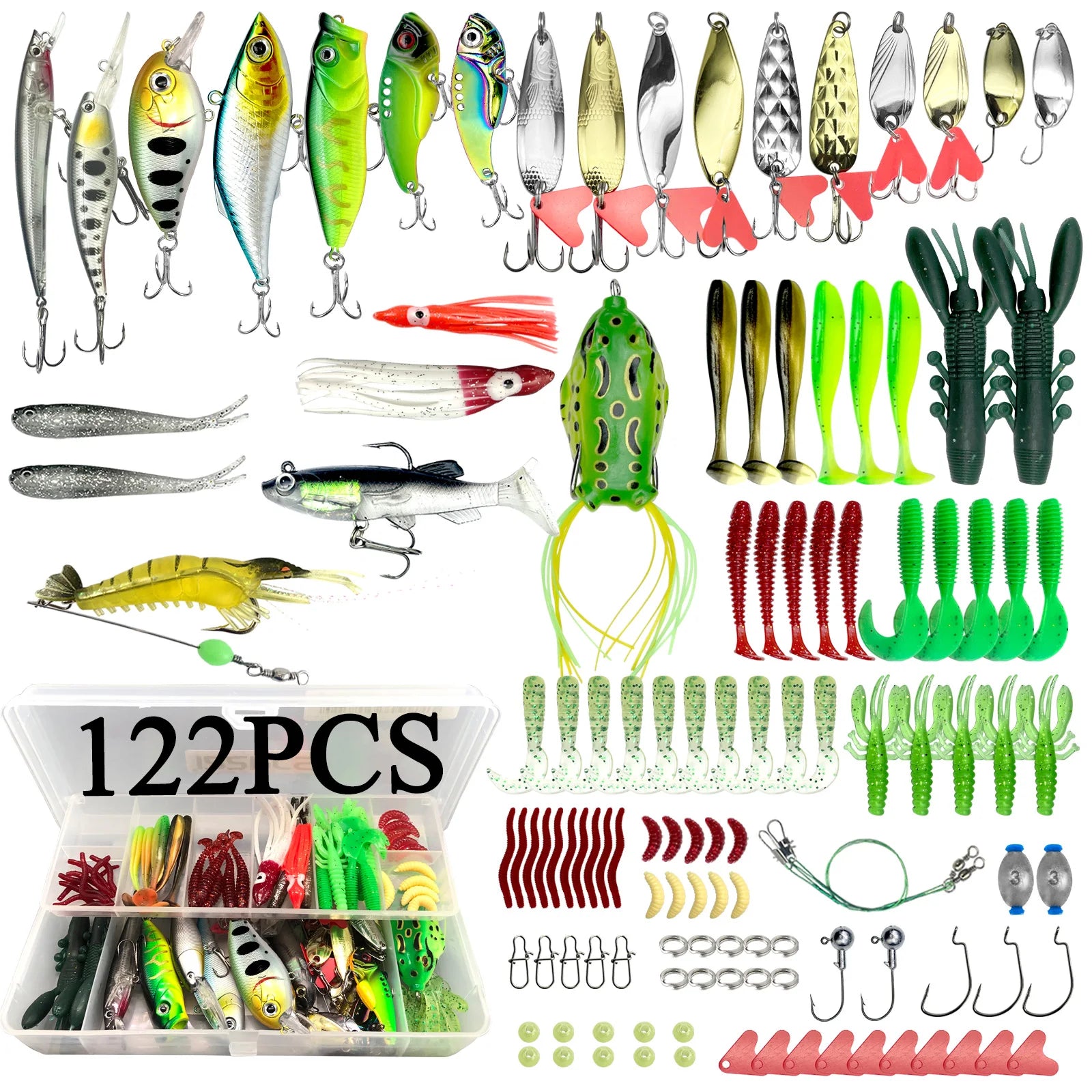 Fishing Lures Kit – 78/122/284PCS Tackle Set