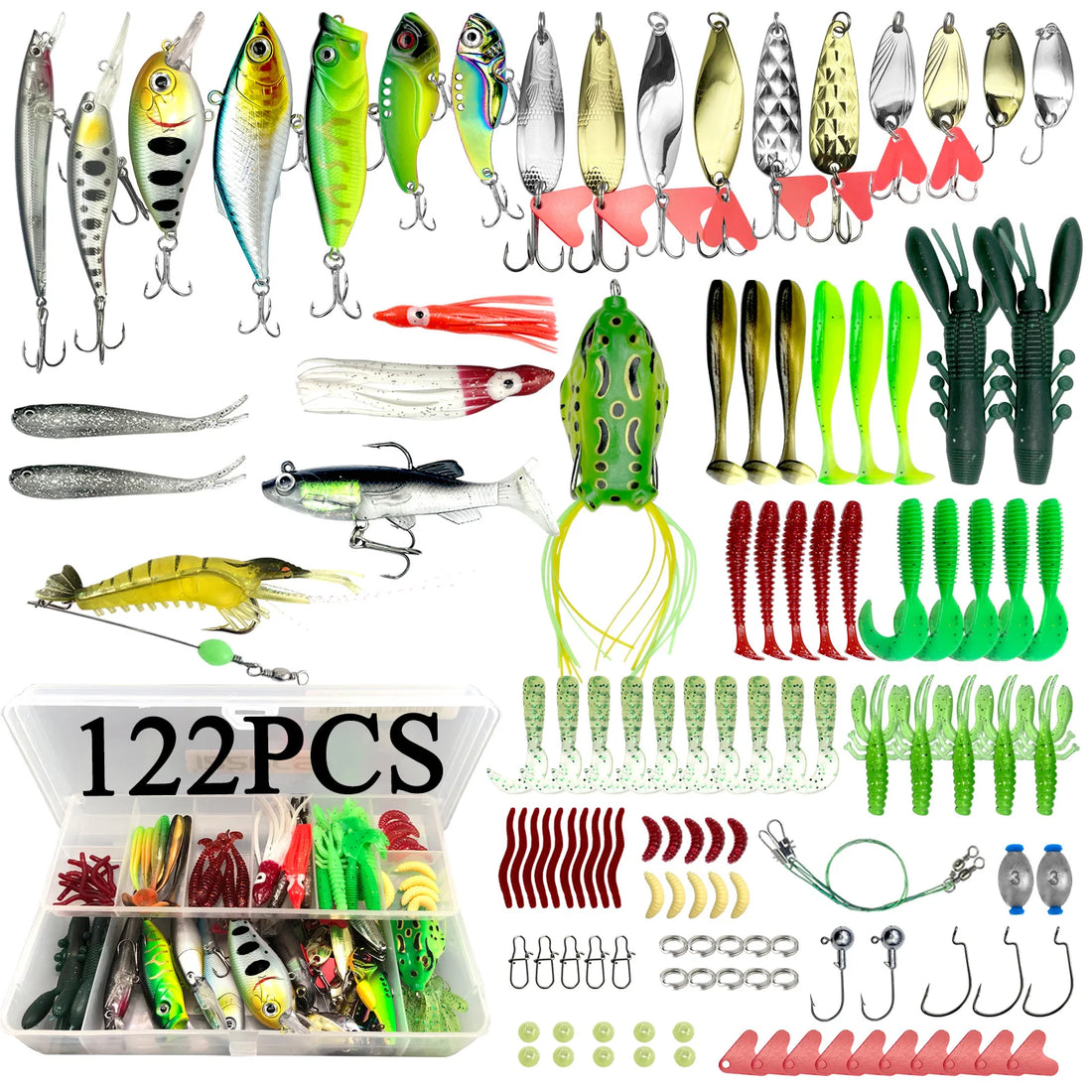 Fishing Lures Kit – 78/122/284PCS Tackle Set