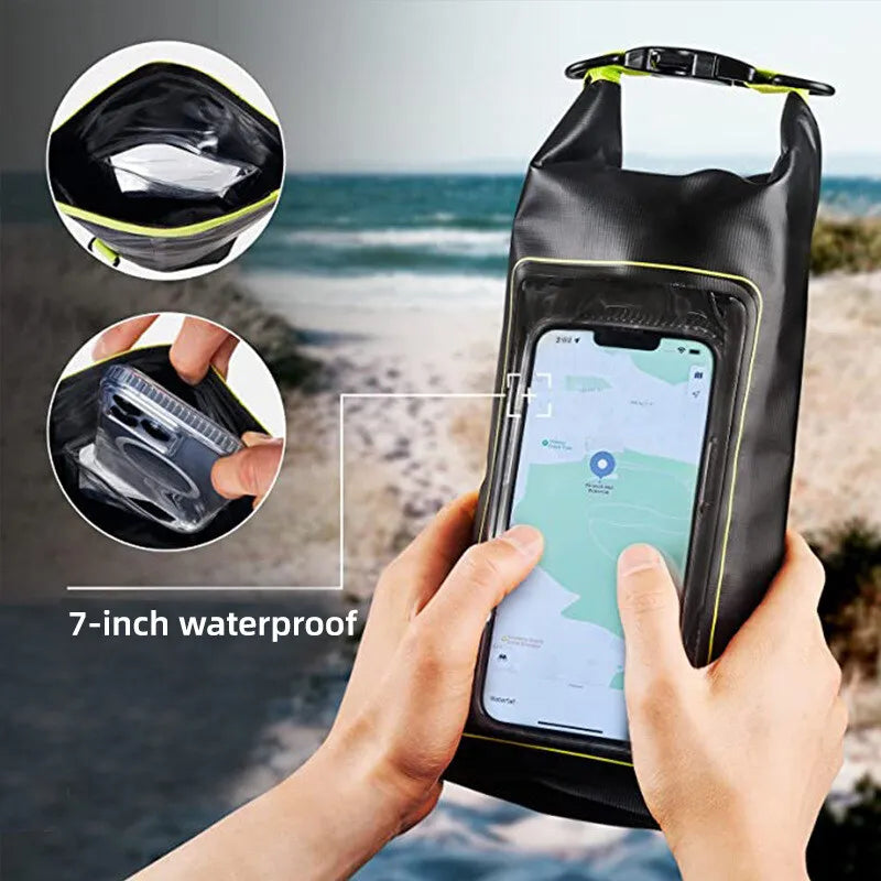 Waterproof Dry Bag with Touchscreen – 2L/5L for Outdoor Sports