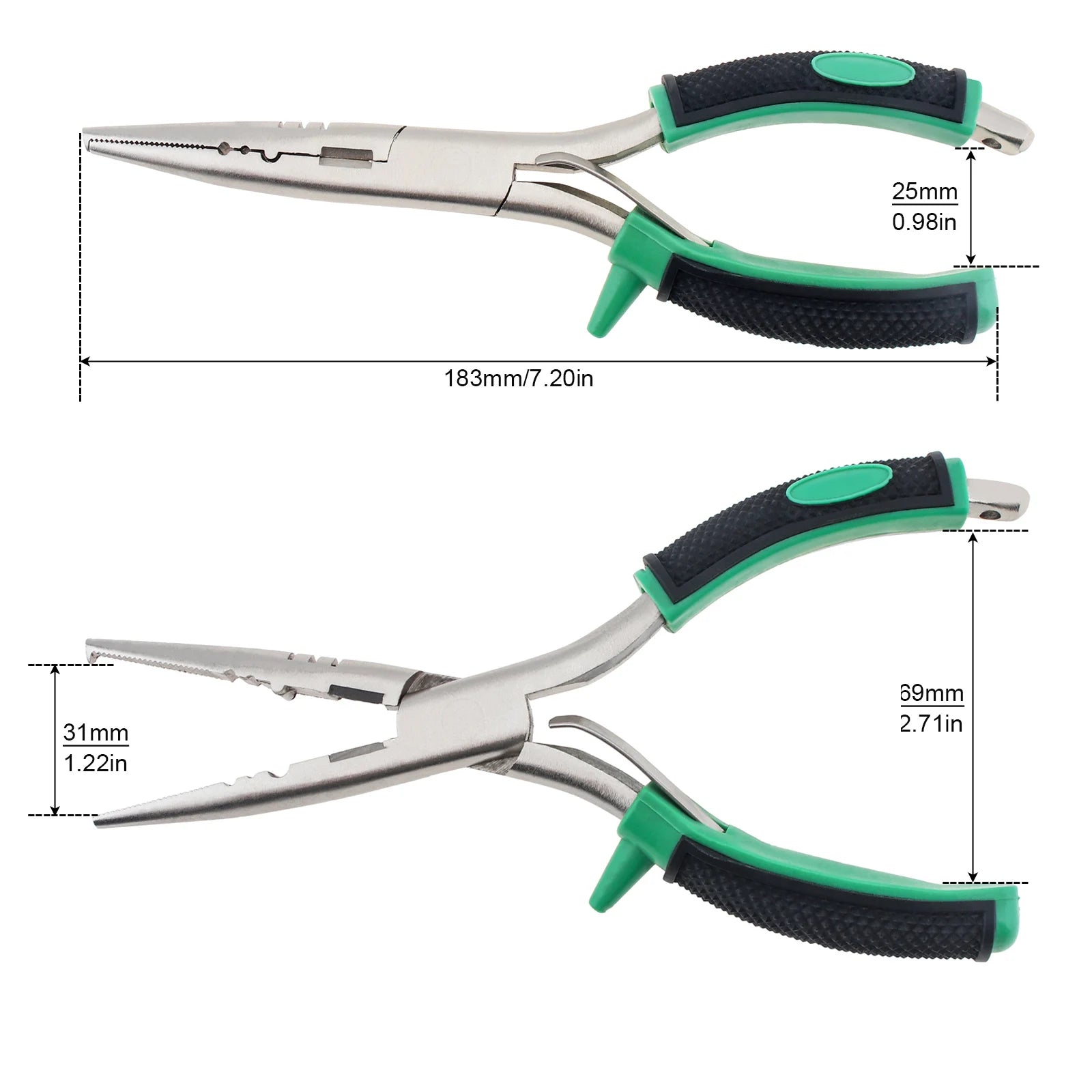 18cm Carbon Steel Fishing Pliers – Line Cutter & Hook Remover