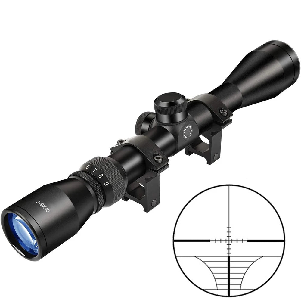 3-9X40 Hunting Rifle Scope with Mil-Dot Reticle