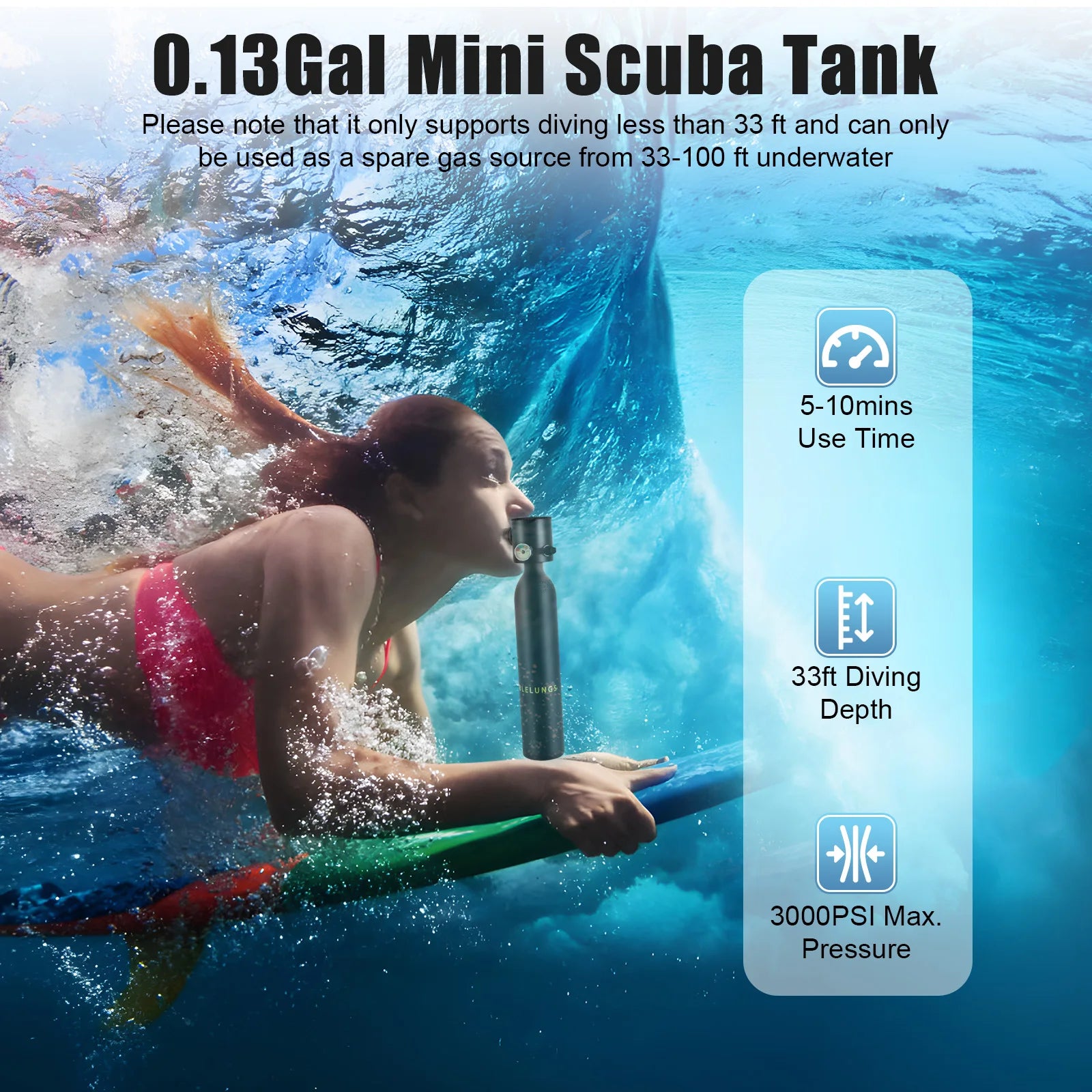 0.5L Mini Scuba Tank for Underwater Breathing