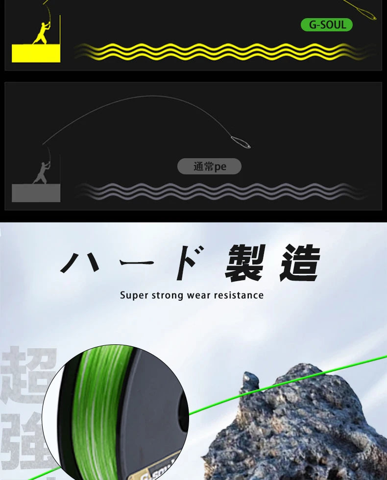 YGK G-SOUL X8 PE Braided Fishing Line – 8-Strand, 150/200M (14-60LB)