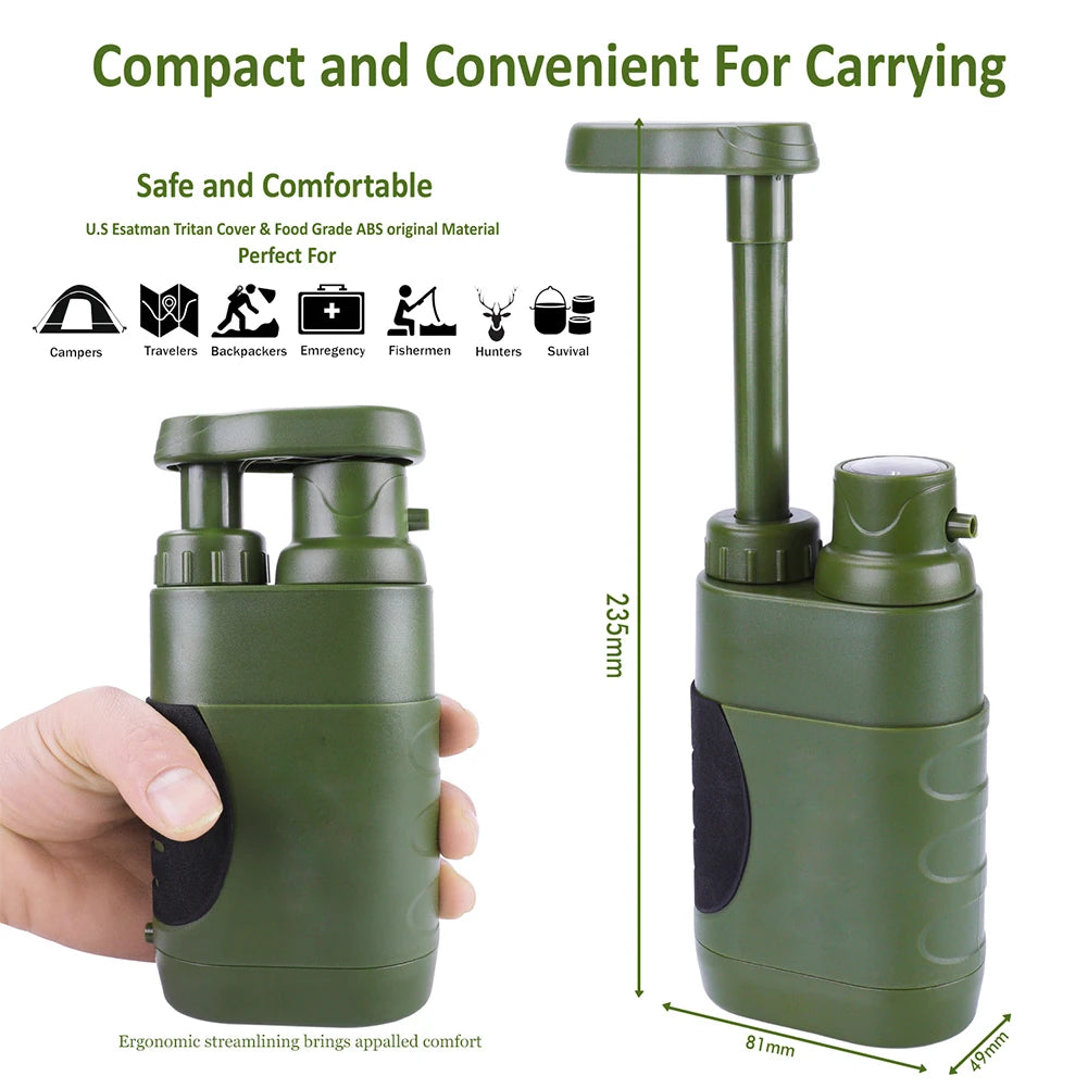 Portable Outdoor Water Filter Straw for Camping & Survival