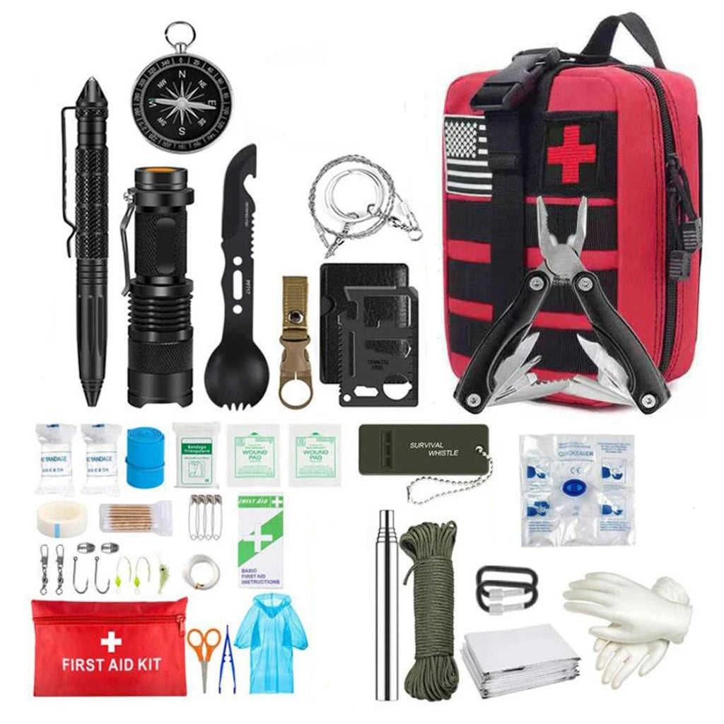 Survival First Aid Kit with Molle Bag – Full Emergency Set