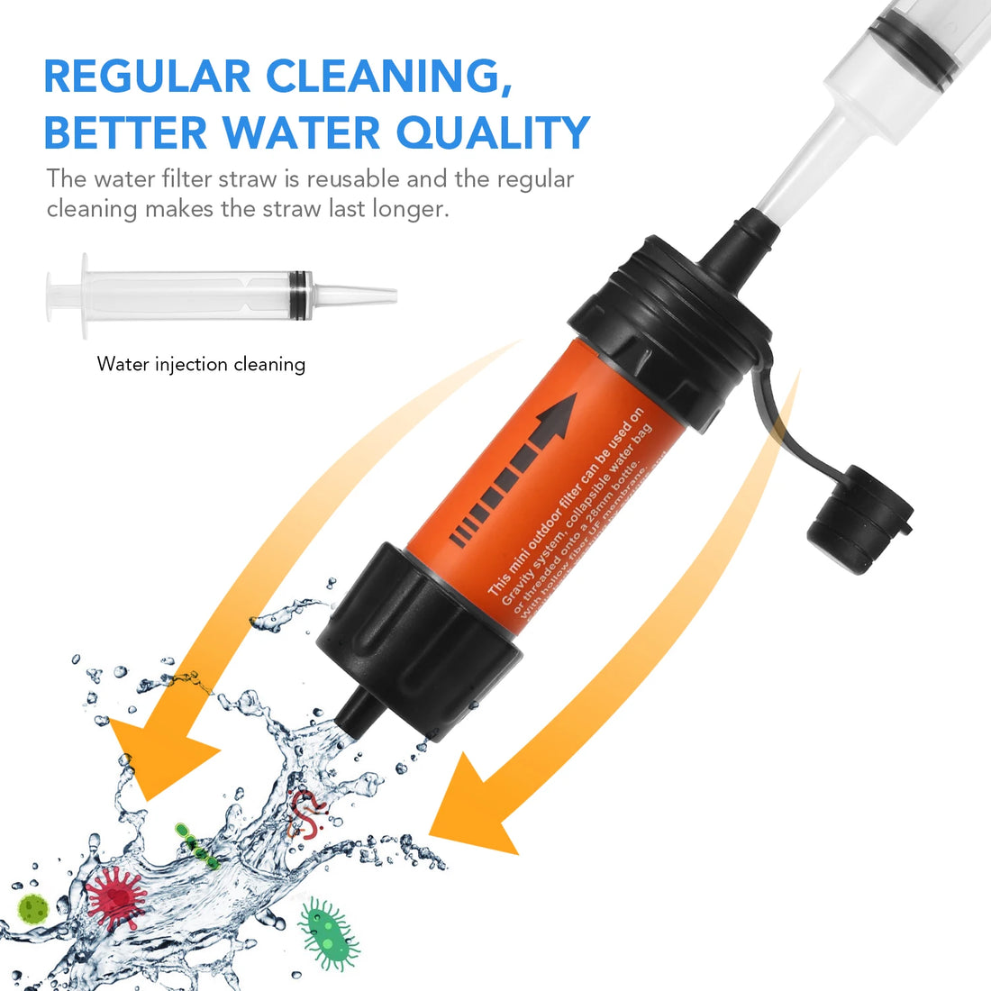 Portable Outdoor Water Filter Purifier for Camping