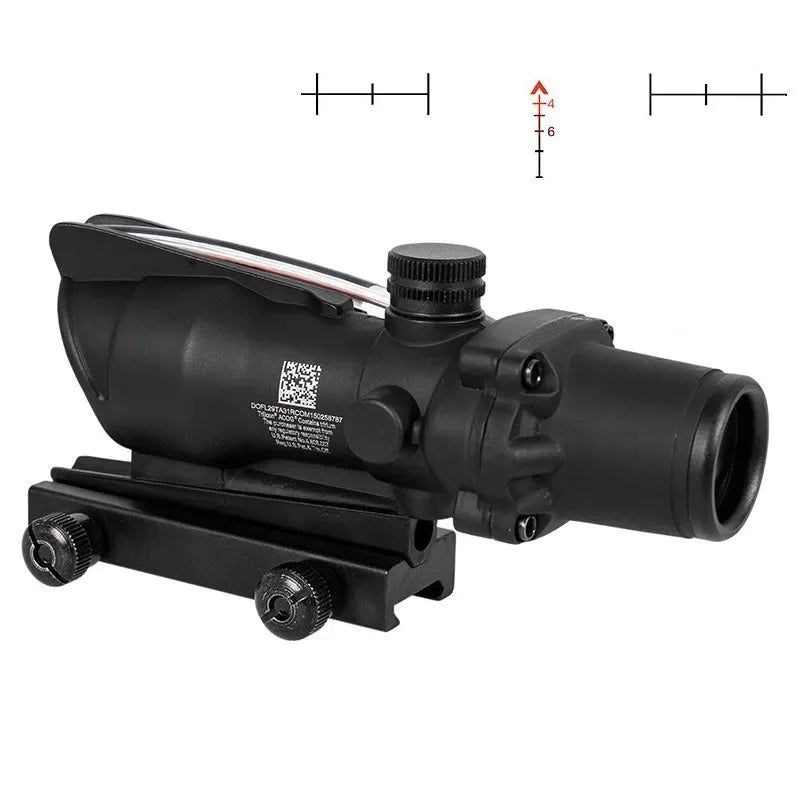 4x32 Tactical Riflescope – Green/Red Fiber Optic Reticle Sight
