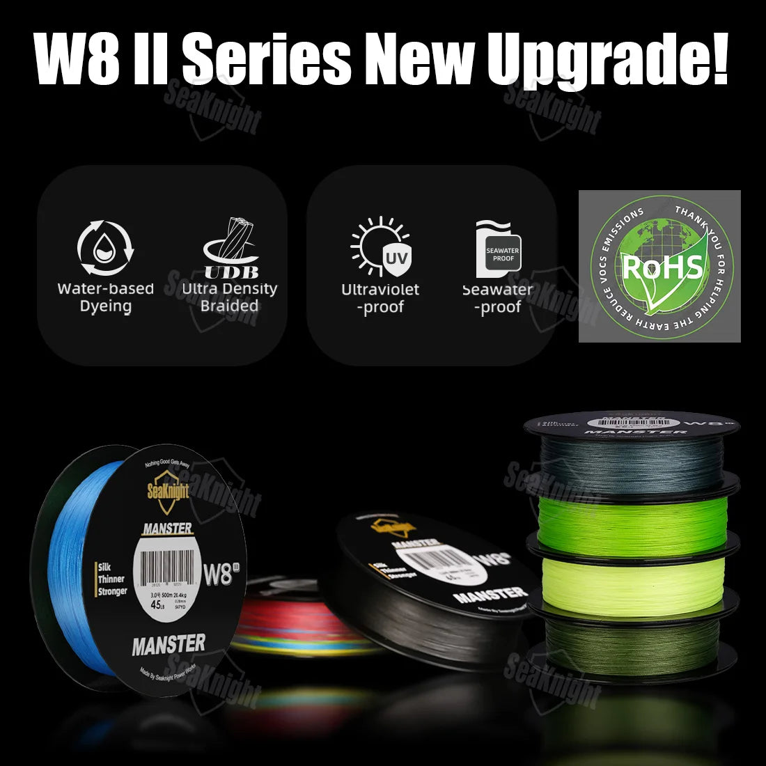 SeaKnight W8 II 300M PE Braided Fishing Line – 8-Weave Saltwater Grade