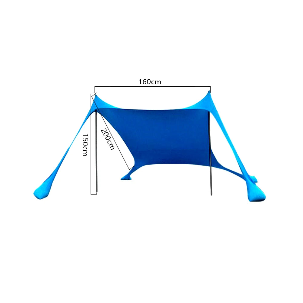 Portable Beach Tent Sun Shelter – UPF50+ Windproof Family Canopy