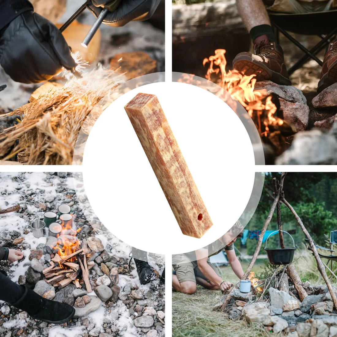 Rafford 2Pcs Natural Pine Fire Starter Matches
