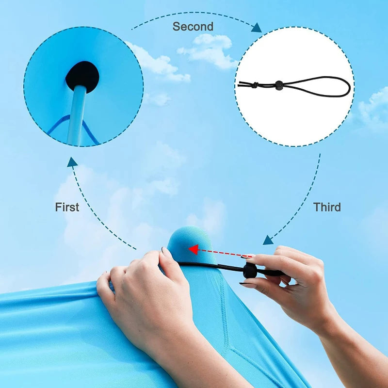 Portable Beach Tent Sun Shelter – UPF50+ Windproof Family Canopy