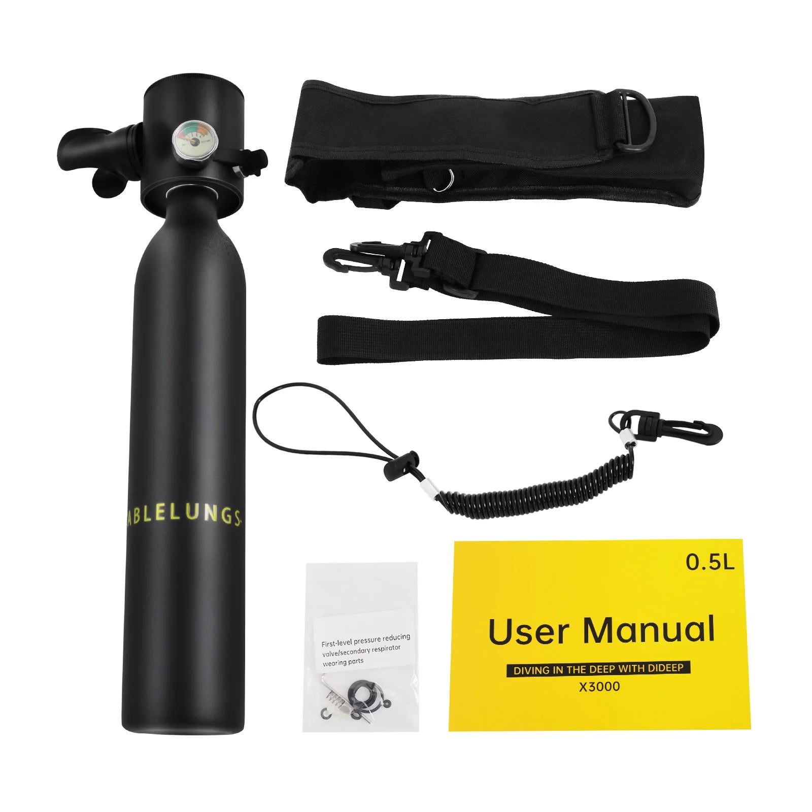 0.5L Mini Scuba Tank for Underwater Breathing