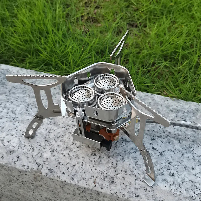 3-Head Folding Gas Stove – 5800W Camping Burner