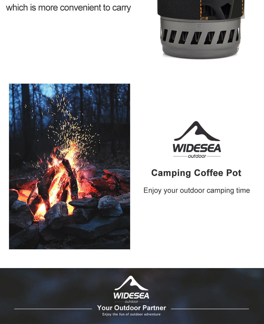 Widesea Camping Cooking System – Stove, Pot & Cookware Set
