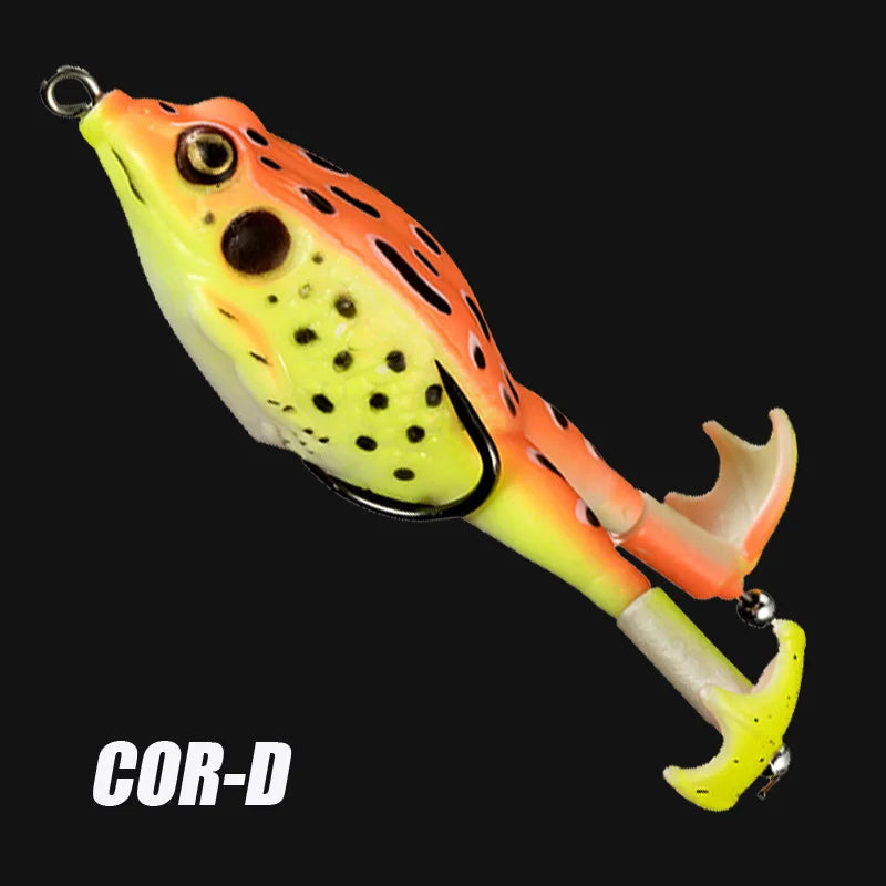Soft Frog Topwater Lure – Double Propeller Legs for Bass & Pike