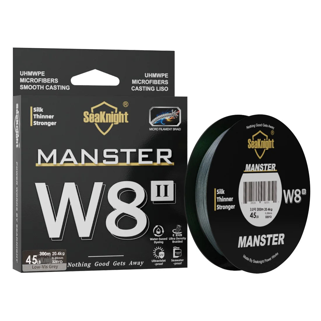 SeaKnight W8 II 300M PE Braided Fishing Line – 8-Weave Saltwater Grade
