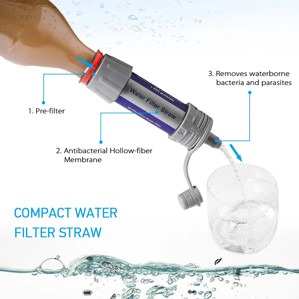 Portable Outdoor Water Filter Purifier for Camping