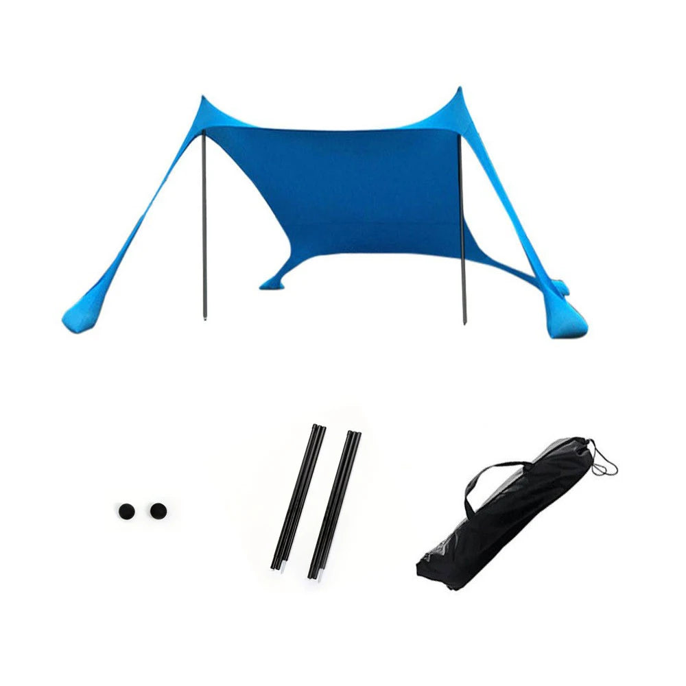 Portable Beach Tent Sun Shelter – UPF50+ Windproof Family Canopy