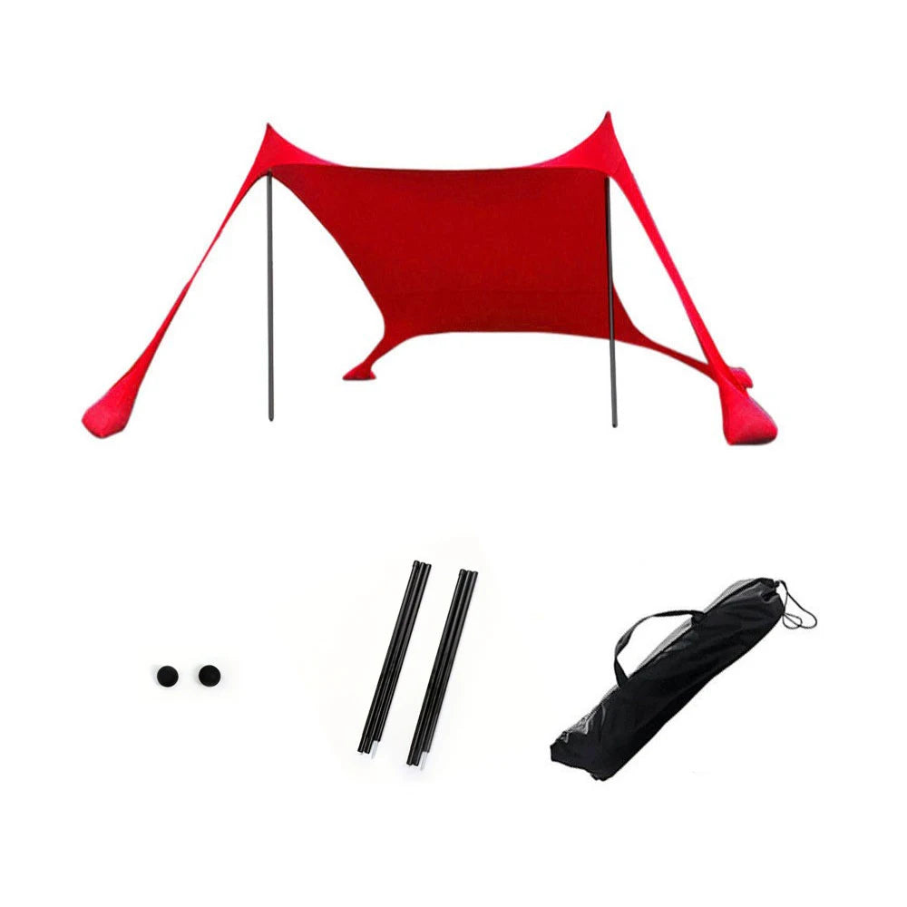 Portable Beach Tent Sun Shelter – UPF50+ Windproof Family Canopy