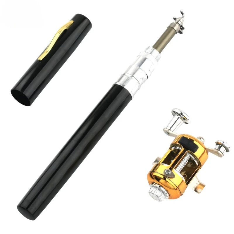 Mini Telescopic Pen Fishing Rod and Reel Combo Set