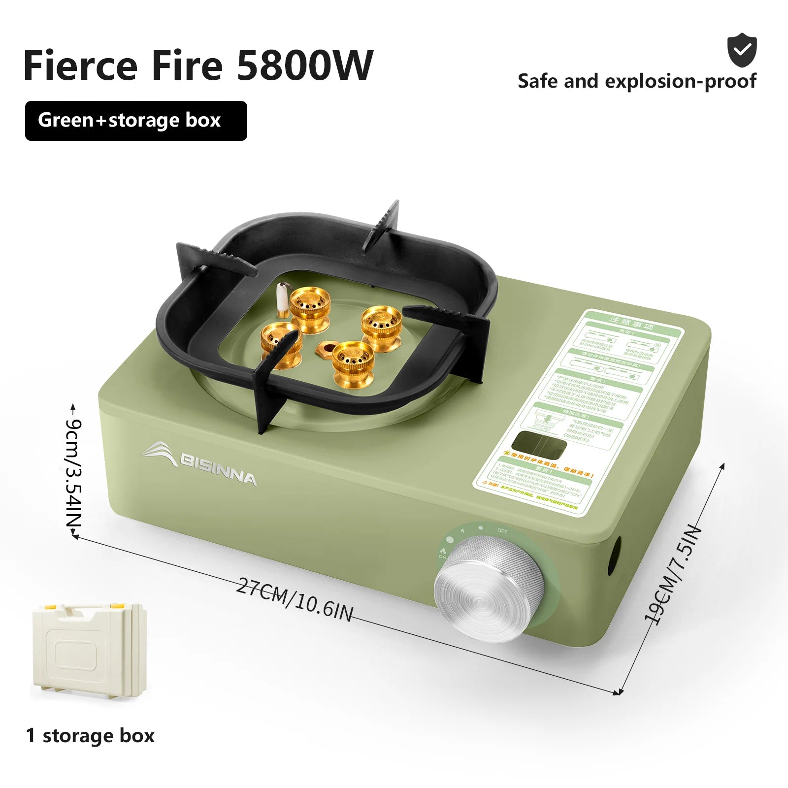 BISINNA 5800W Portable Camping Gas Stove