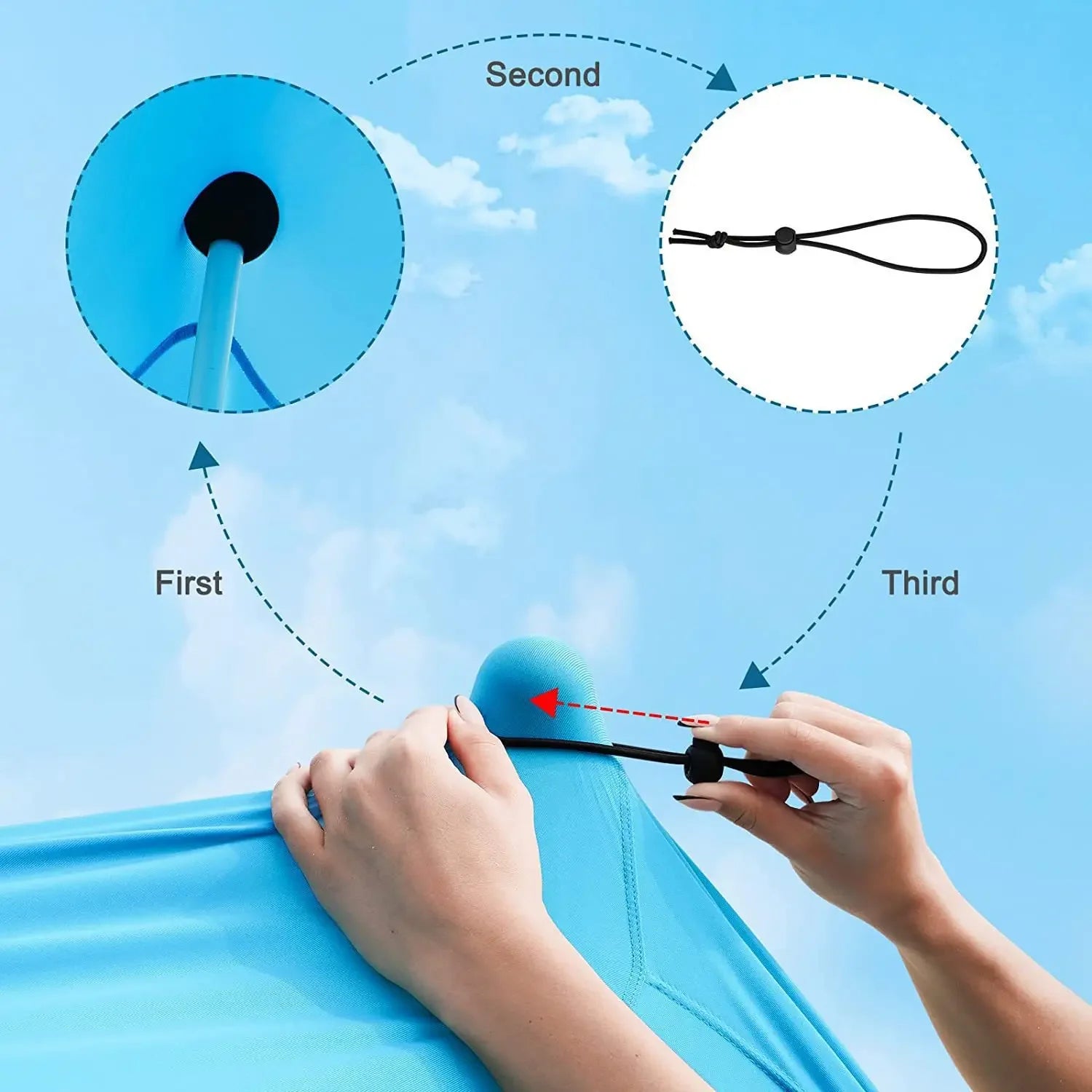 Portable Beach Tent Sun Shelter – UPF50+ Windproof Family Canopy