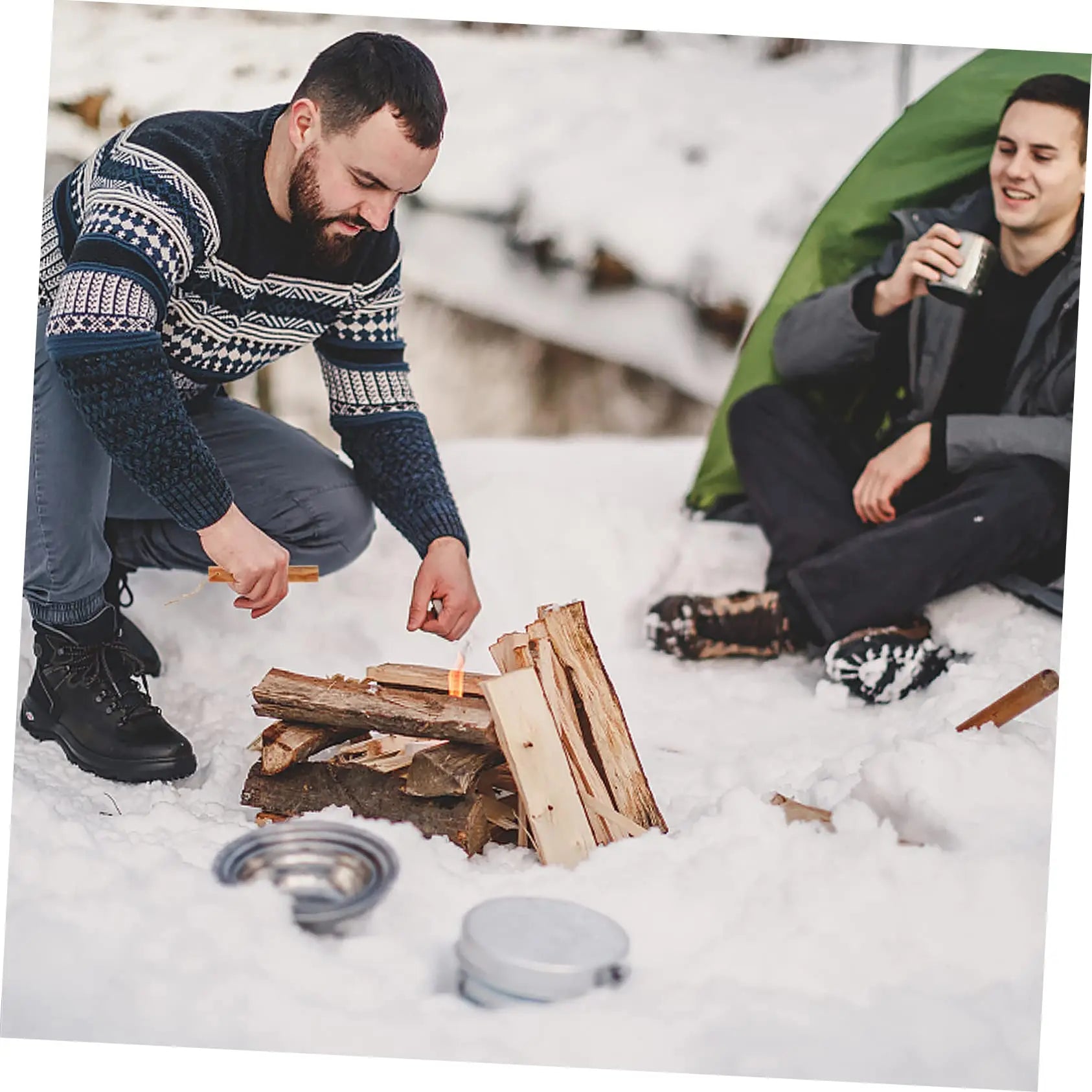 Rafford 2Pcs Natural Pine Fire Starter Matches