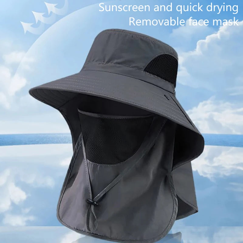 UV Protection Sun Hat – Outdoor Bucket Hat with Neck Flap