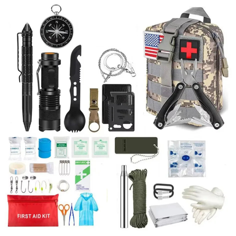 Survival First Aid Kit with Molle Bag – Full Emergency Set