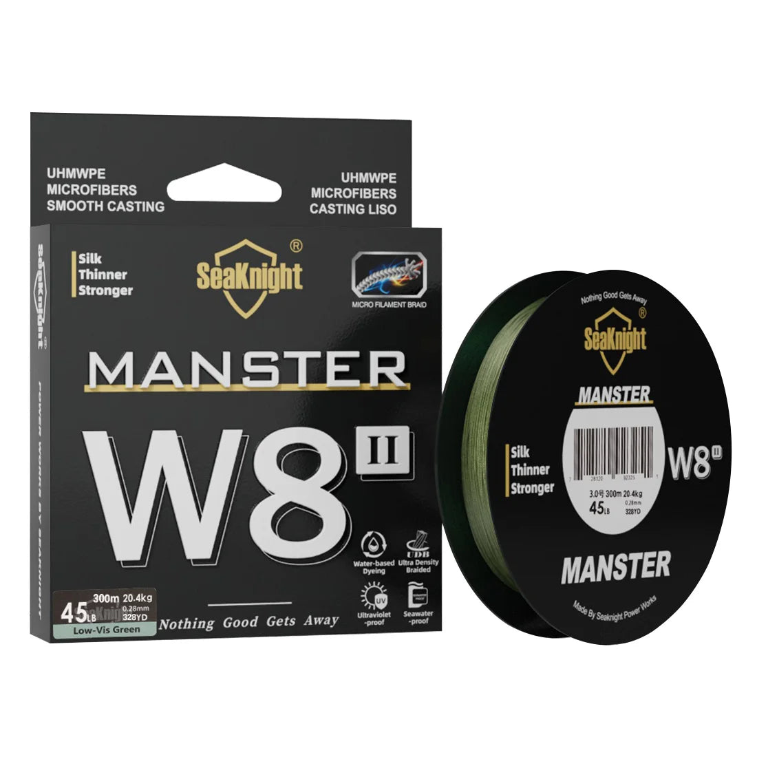 SeaKnight W8 II 300M PE Braided Fishing Line – 8-Weave Saltwater Grade