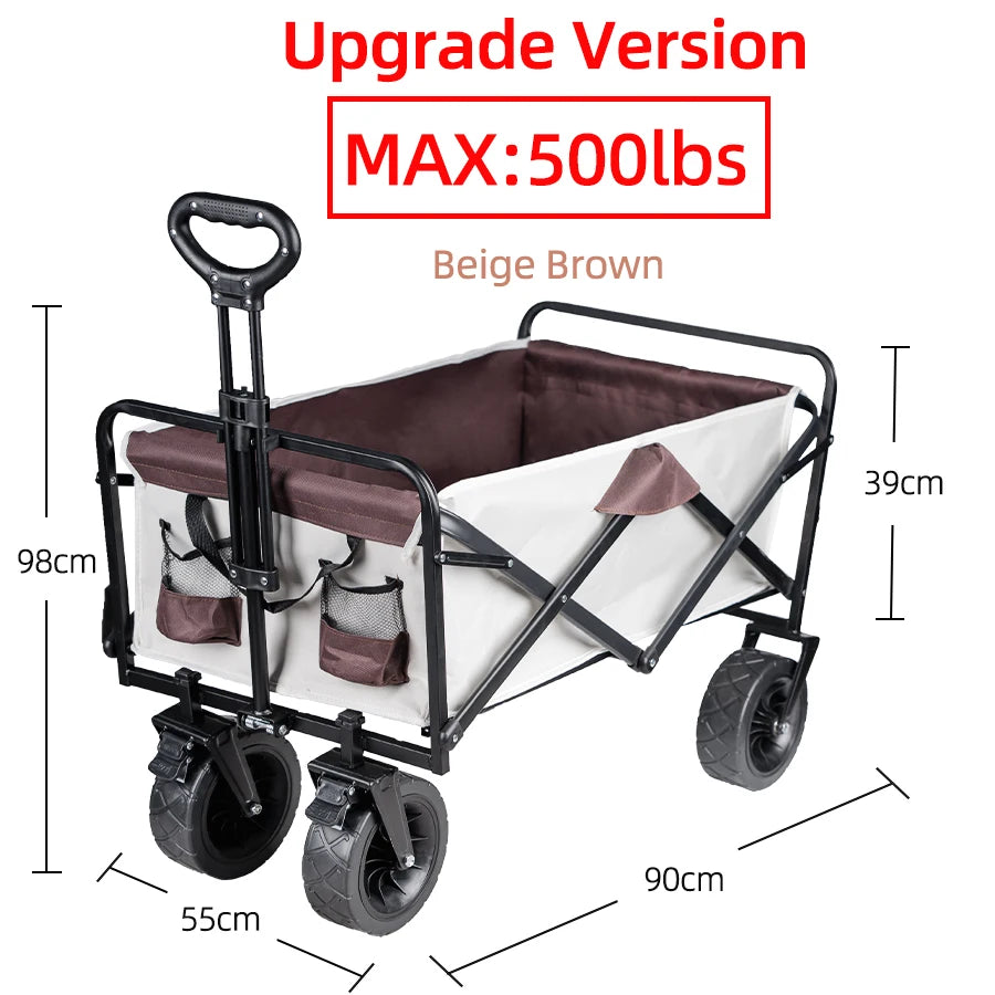 Collapsible Folding Utility Wagon – Heavy-Duty Outdoor Cart