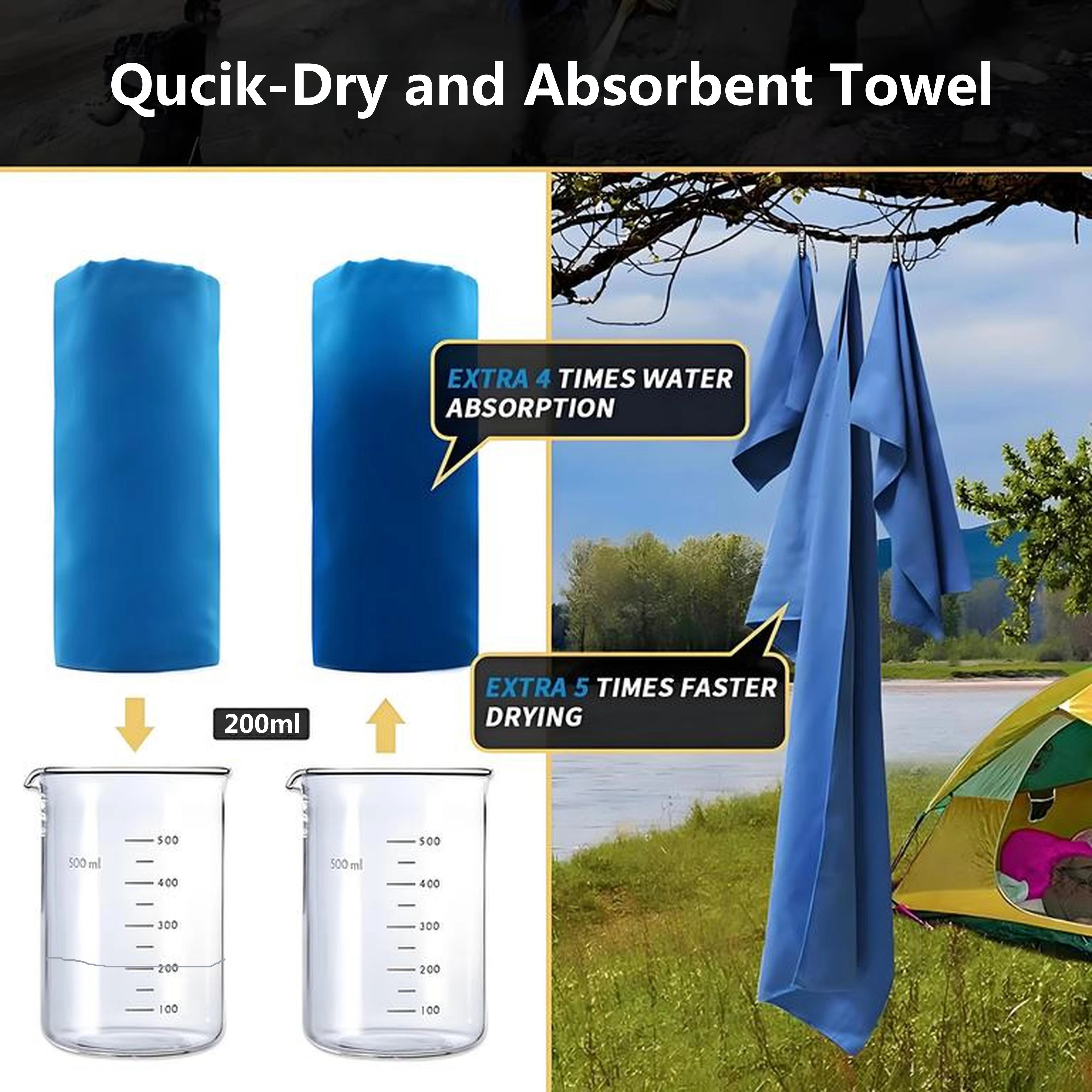 Quick-Dry Microfiber Towel – 40x80cm Lightweight Travel & Sports Towel
