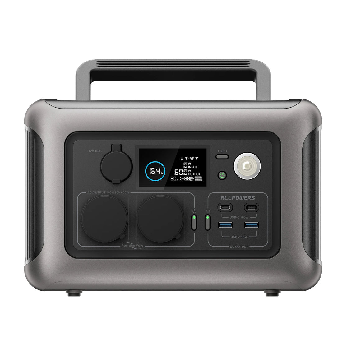 Portable Power Station – 600W/299Wh LiFePO4 Generator