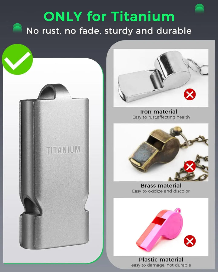 Titanium Emergency Survival Safety Whistle