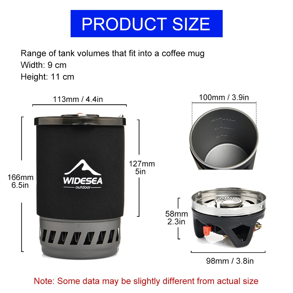 Widesea Camping Cooking System – Stove, Pot & Cookware Set