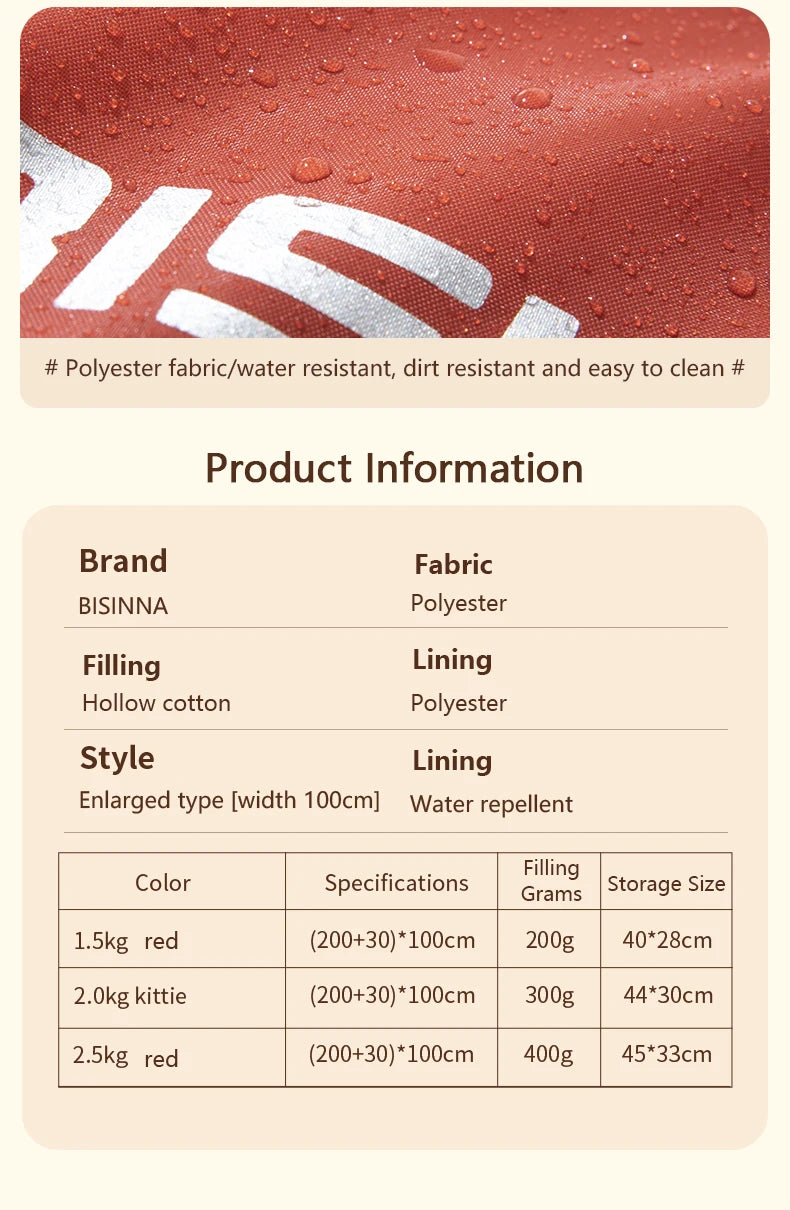 BISINNA 3-Season Camping Sleeping Bag – Lightweight & Extra Long